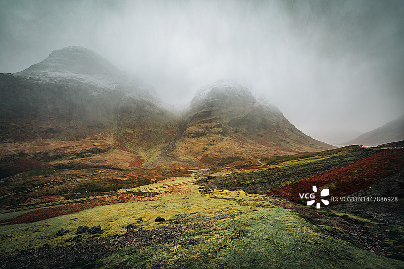苏格兰雨季高地图片素材
