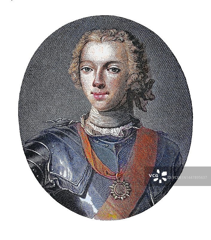 查尔斯·爱德华·斯图亚特王子肖像图片素材