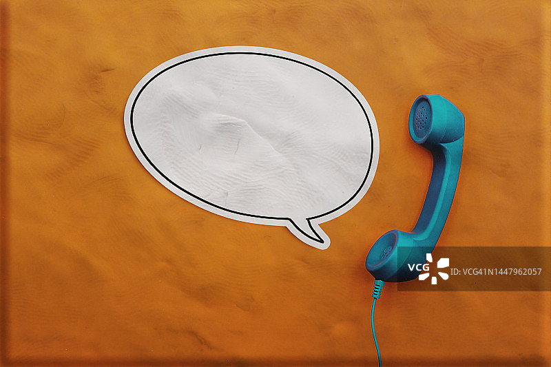 语音气泡和电话听筒图片素材