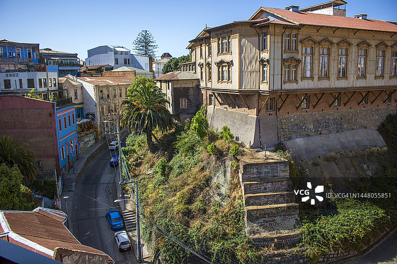 智利瓦尔帕莱索康塞普西翁山图片素材