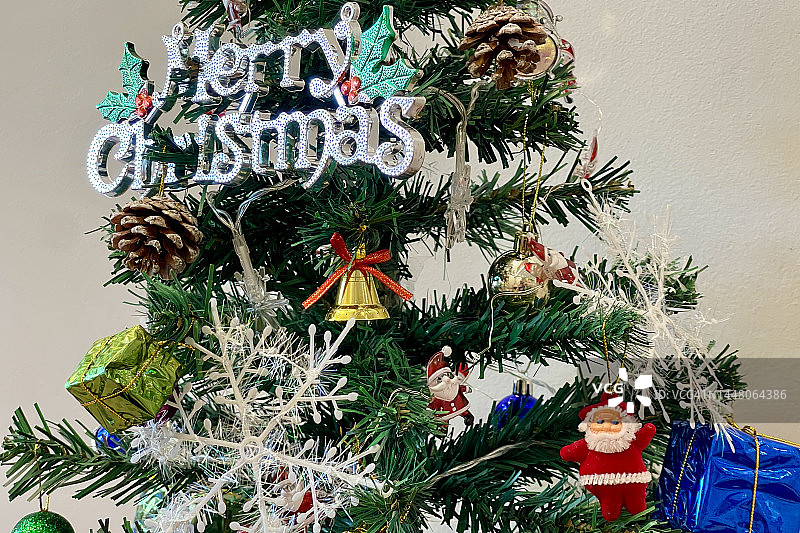 圣诞树特写背景图片素材