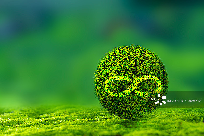 循环商业理念：提高能源利用率和减少二氧化碳排放图片素材