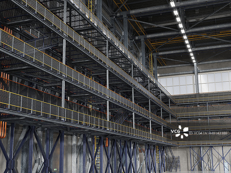 空旷的仓库机库图片素材