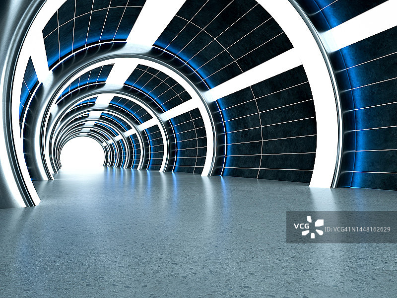 3D渲染：抽象隧道背景图片素材