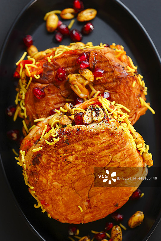 印度街头小吃“素汉堡”Dabeli图片素材