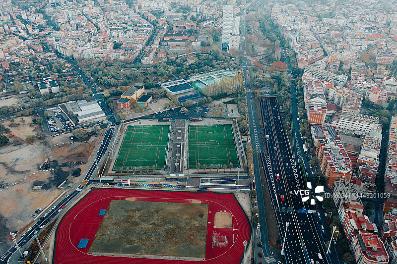 足球场航拍图片素材