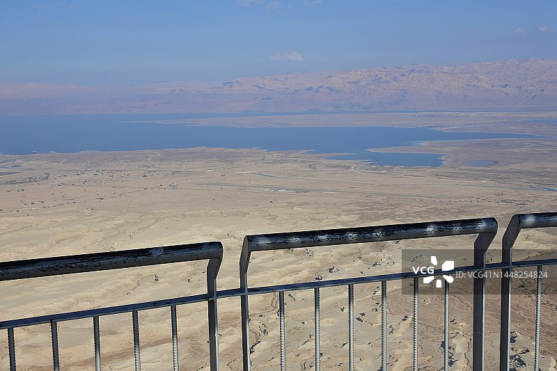 以色列马萨达堡垒航拍死海图片素材