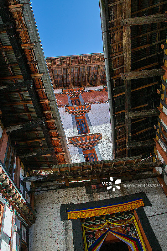 不丹寺庙建筑细节图片素材