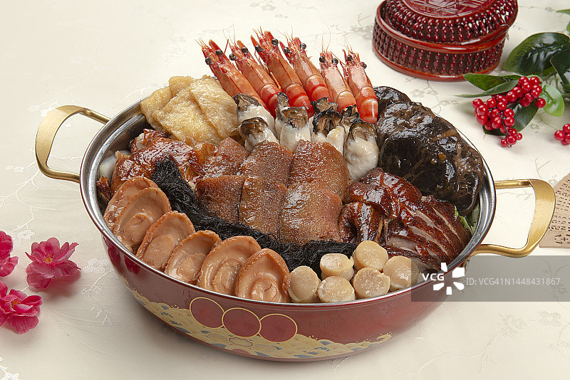 中国春节的盆菜图片素材