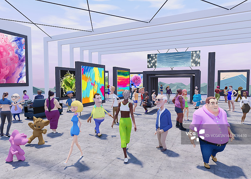 元宇宙中的文化活动图片素材