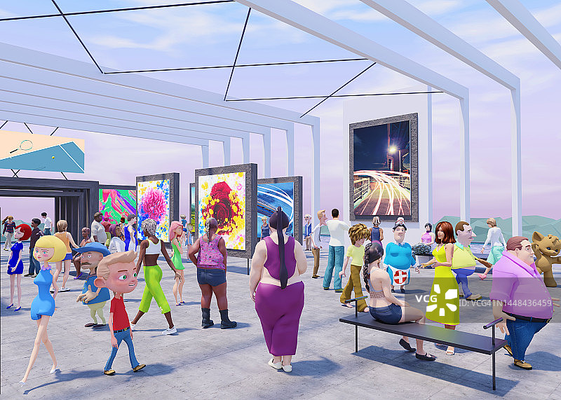 元宇宙中的文化活动图片素材