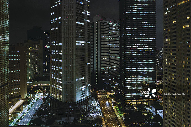 东京新宿全景图片素材