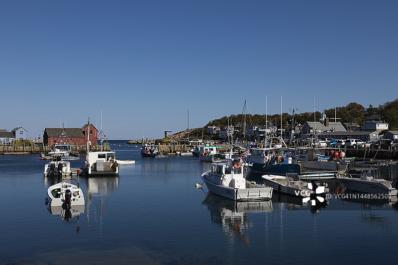 美国马萨诸塞州罗克波特港图片素材