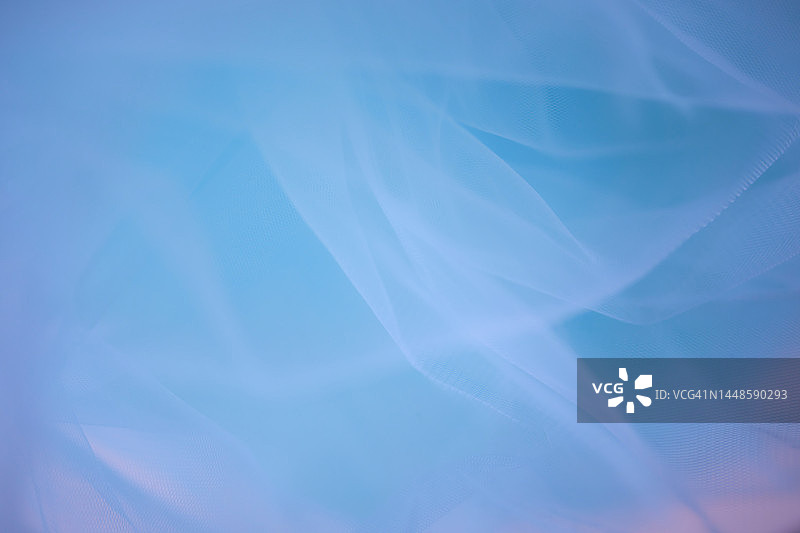 蓝色薄纱面料背景图片素材