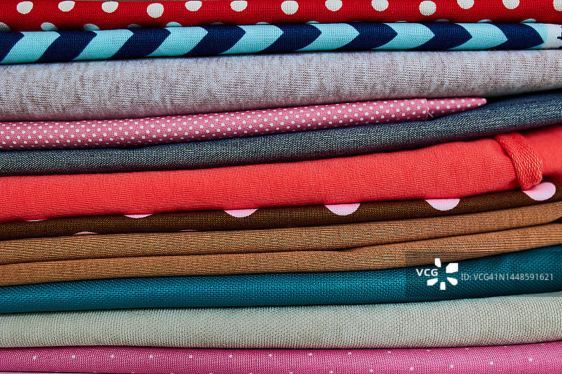 纺织品堆叠图片素材