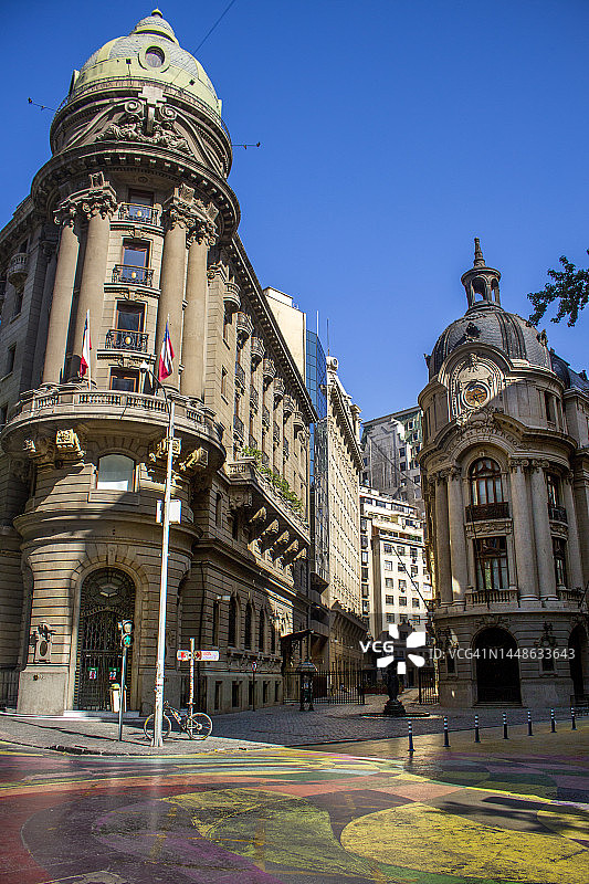 智利圣地亚哥证券交易所大楼图片素材