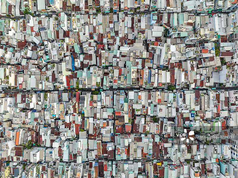 越南胡志明市的城市建筑鸟瞰图图片素材