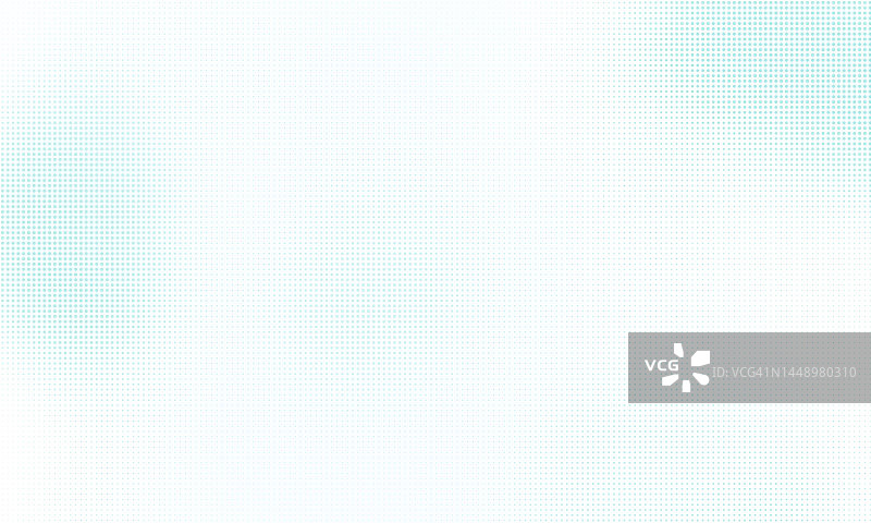 白色背景上的抽象青蓝色半色调图案，带复制空间图片素材