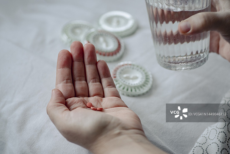 激素替代疗法药丸图片素材