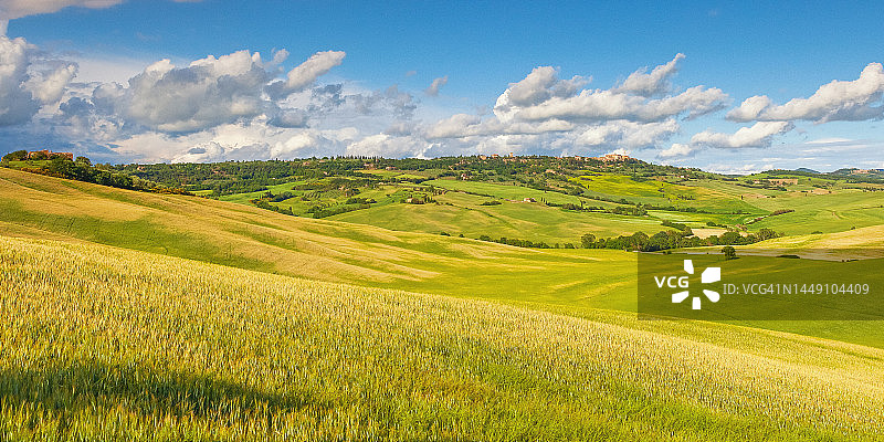 托斯卡纳的绿色山丘图片素材