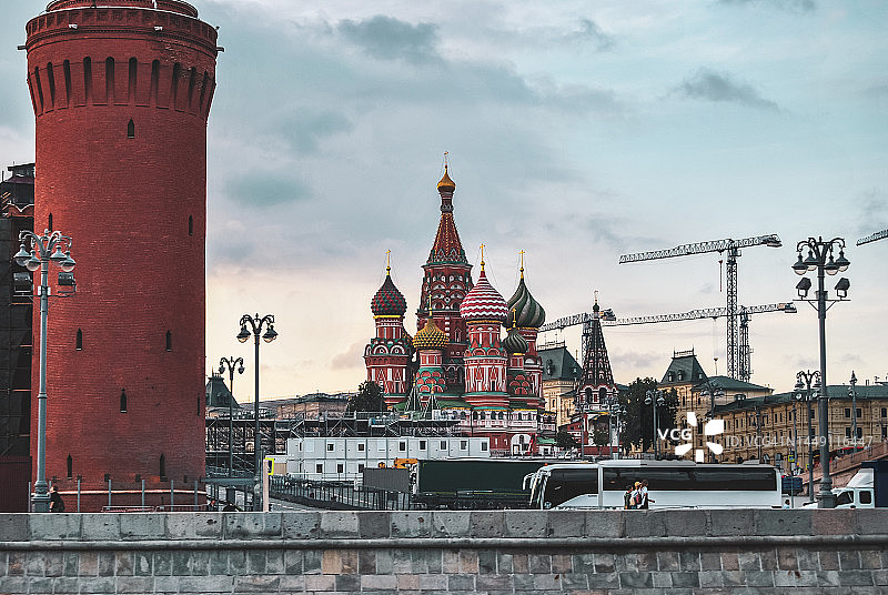 圣瓦西里升天大教堂，莫斯科，俄罗斯图片素材