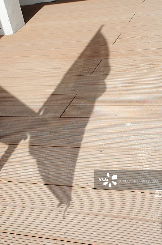 地板上旗帜的阴影图片素材