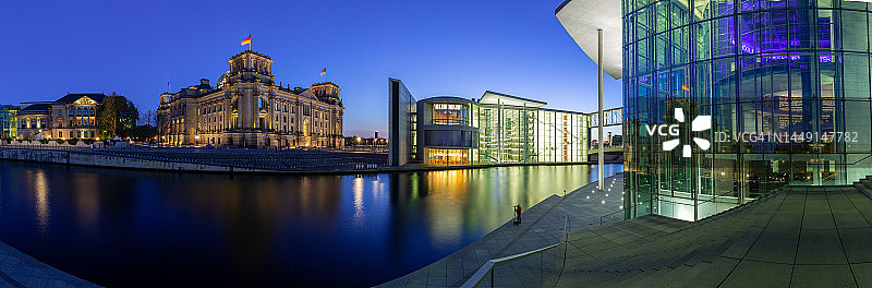 柏林政府区（德国国会大厦和办公楼）图片素材