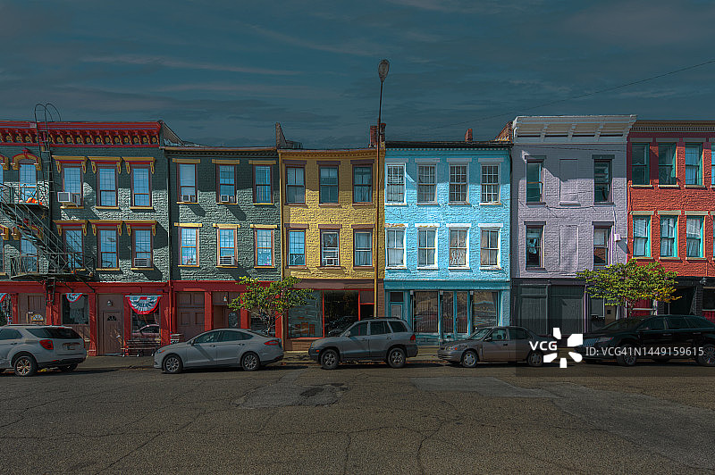 莫尔伯里街的建筑立面图片素材