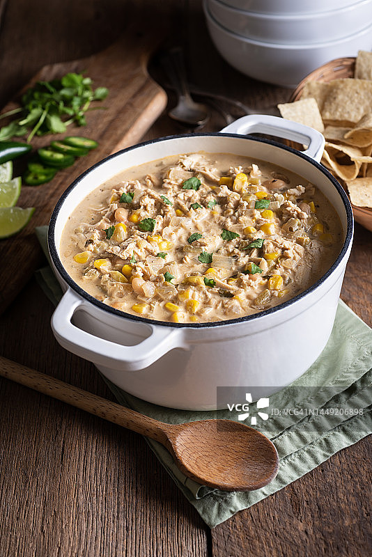 白鸡肉辣椒图片素材