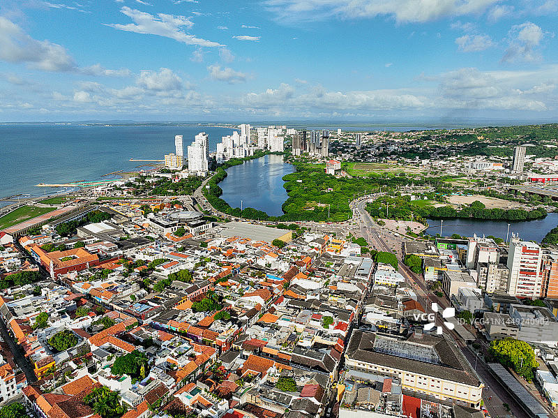 哥伦比亚卡塔赫纳天际线图片素材