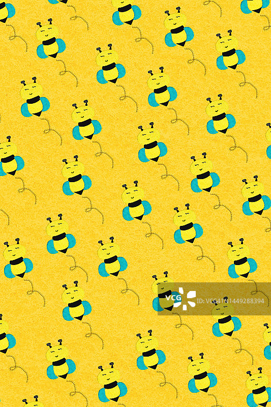 蜜蜂无缝背景图片素材