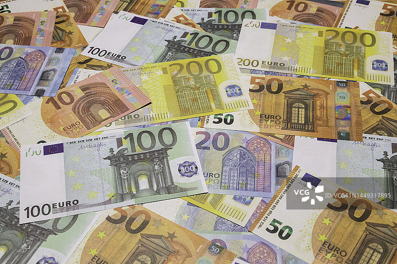 欧盟货币特写图片素材