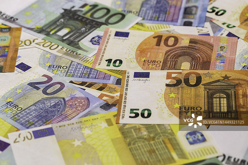 欧盟货币特写图片素材