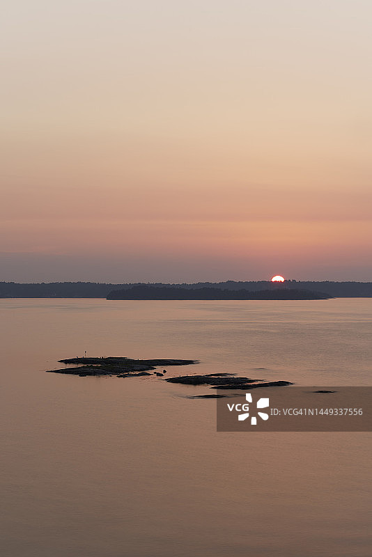 海上日落景色图片素材
