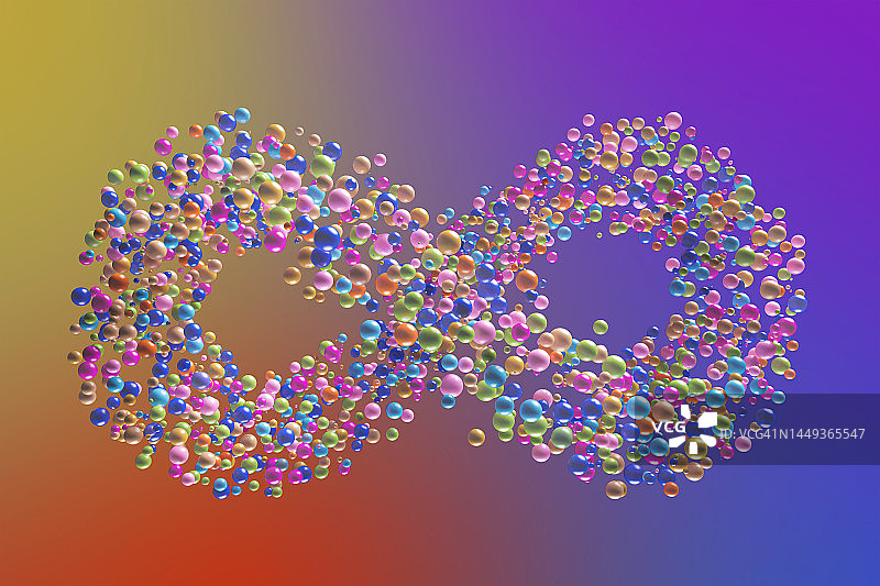 由彩色球组成的无限符号图片素材