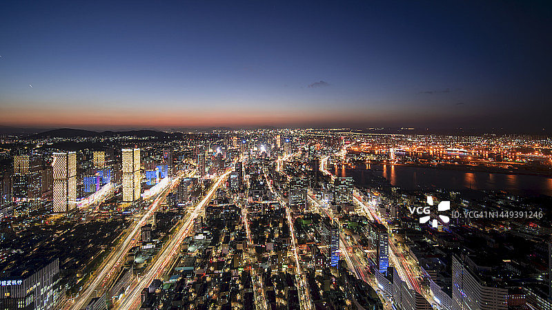 中国山东烟台市的建筑图片素材