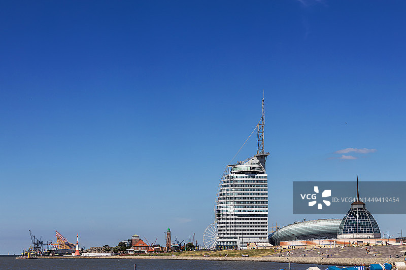 不莱梅港天际线（德国不莱梅）图片素材