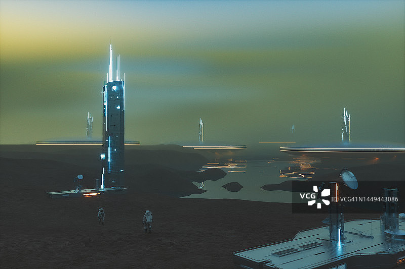 未来外星球定居点图片素材