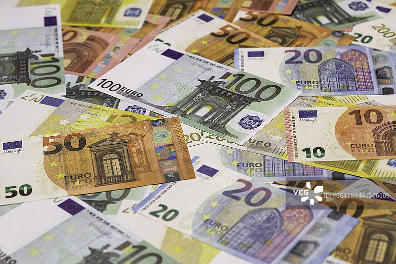 欧盟货币特写图片素材