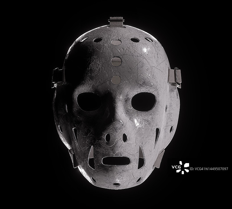 复古曲棍球守门员面具图片素材