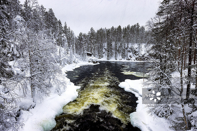 芬兰奥兰卡国家公园的旧磨坊图片素材