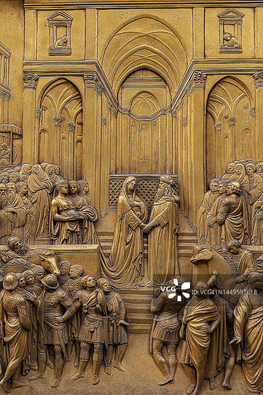 佛罗伦萨洗礼堂金门细节图片素材