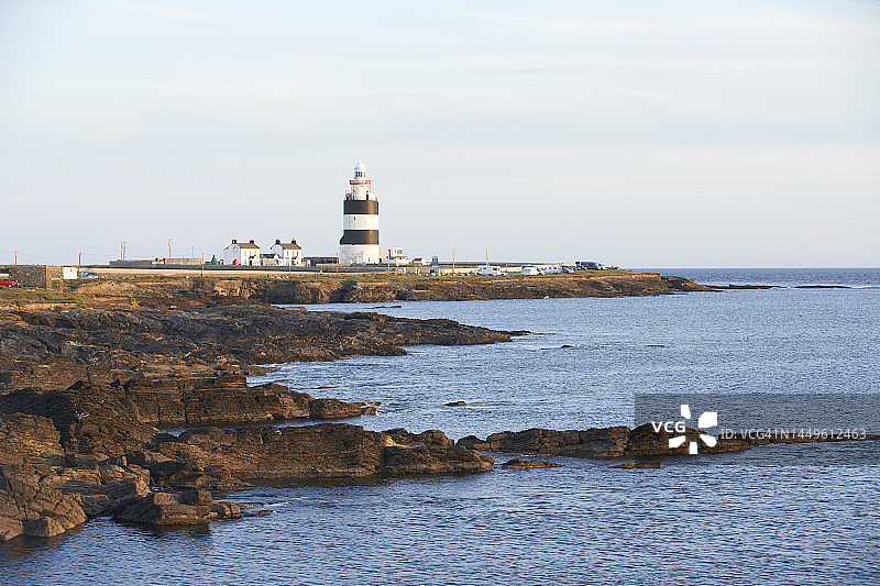 爱尔兰韦克斯福德郡的胡克灯塔和半岛图片素材
