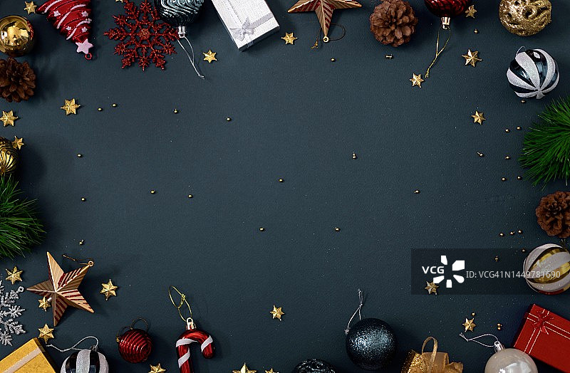 圣诞装饰，含文案空间图片素材