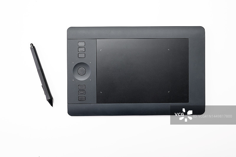 白色背景上的绘图板图片素材