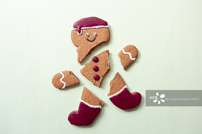 破碎的姜饼人图片素材