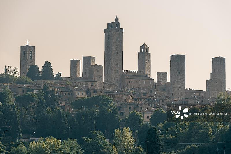 意大利托斯卡纳圣吉米尼亚诺联合国教科文组织世界遗产图片素材