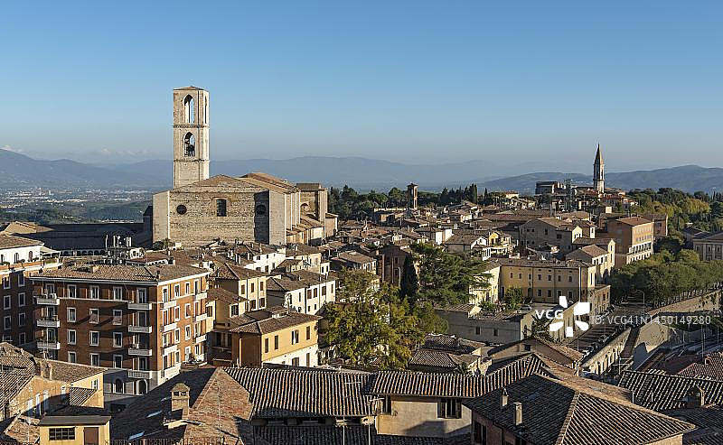 意大利翁布里亚佩鲁贾圣多明我修道院和大教堂图片素材