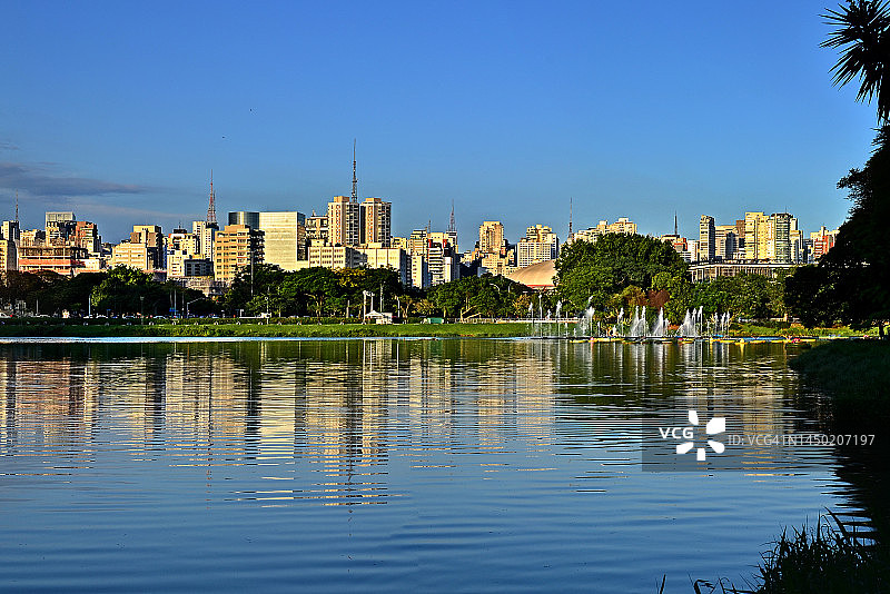 巴西圣保罗-Ibirapuera公园天际线图片素材