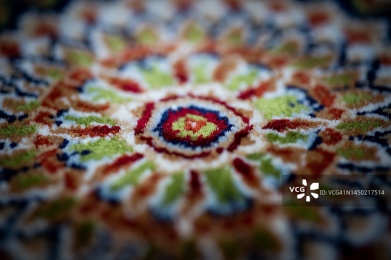 波斯地毯花卉样品特写图片素材